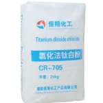 Industrial packaging of CR705 Titanium Dioxide pigment, chloride process rutile grade, 25kg bag