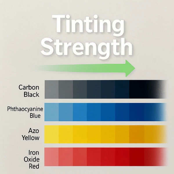 tinting strength of titanium dioxide, tinting strength of paint, tinting strength of pigment